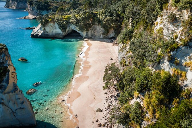 2 Hour Cathedral Cove and Volcanic Coast Cruise with Shade Canopy - Hahei pass-by: islands and viewpoint variety without extra walking