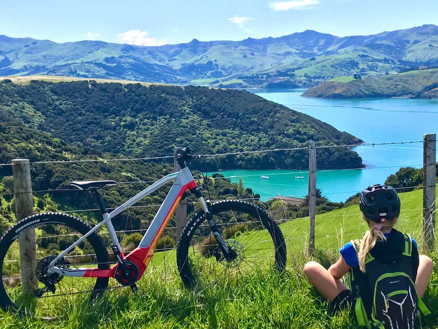 Akaroa: Guided Electric Mountain Bike Tour-Lava Loop - Meeting on Akaroa’s Main Street, gear up fast
