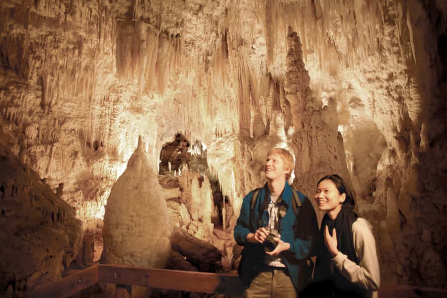 Aranui Cave 1-Hour Guided Tour - Inside Aranui Cave: boardwalks, narrow chambers, and tall limestone rooms