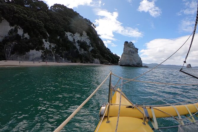 Arvo of goodness Chilled out Sail (3.5hrs) - Cathedral Cove stop: close-up cliffs, archway views, and time to enjoy the water