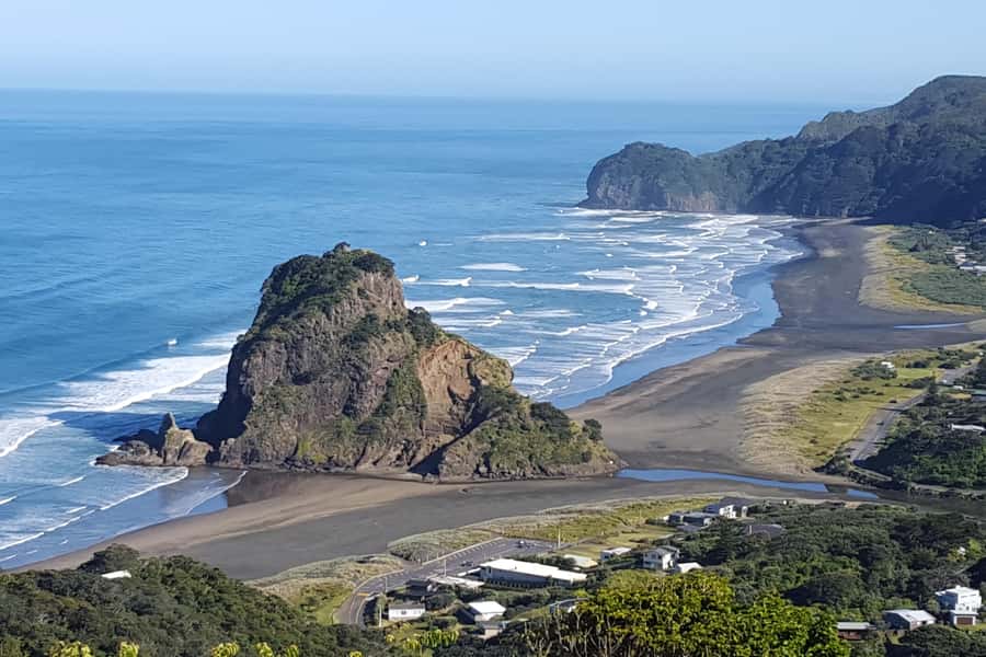 Auckland City, Beaches & Rainforest Premium Small Group Tour - Piha Beach and black sand: rugged west coast payoff