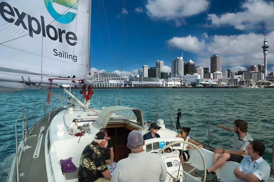 Auckland Harbour 1.5-Hour Sailing Cruise - From Viaduct Harbour to the open water: the start matters