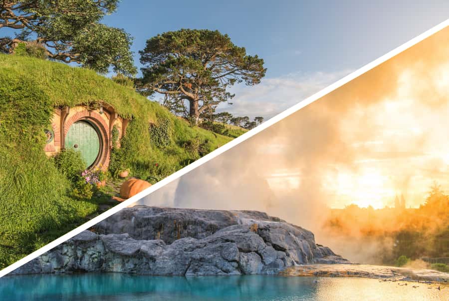 Auckland: Hobbiton and Rotorua Day Tour including Te Puia - Leaving Auckland: Waikato farm country in a modern mini-bus