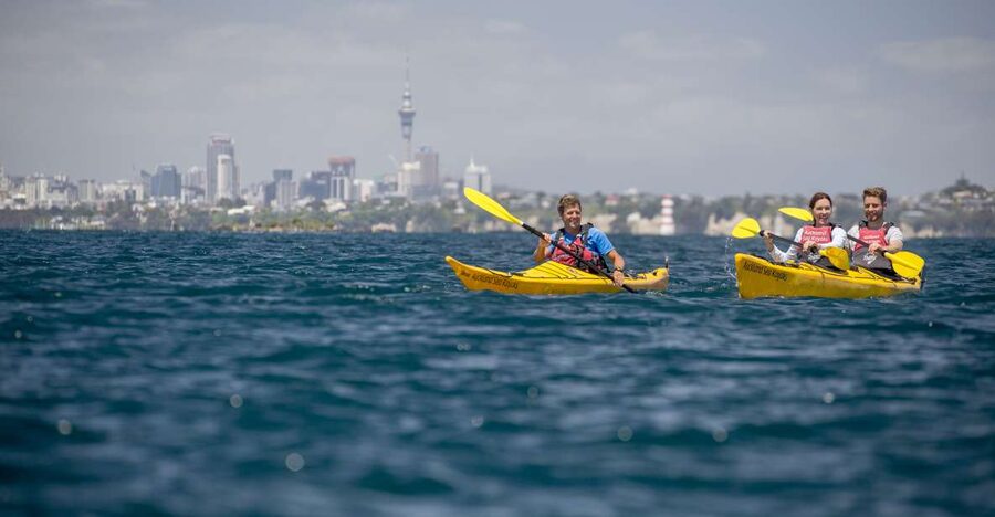 Auckland: Sunset & Night Sea Kayak Tour to Rangitoto Island - Meet at St Heliers, Get Your Gear, and Paddle Toward Rangitoto