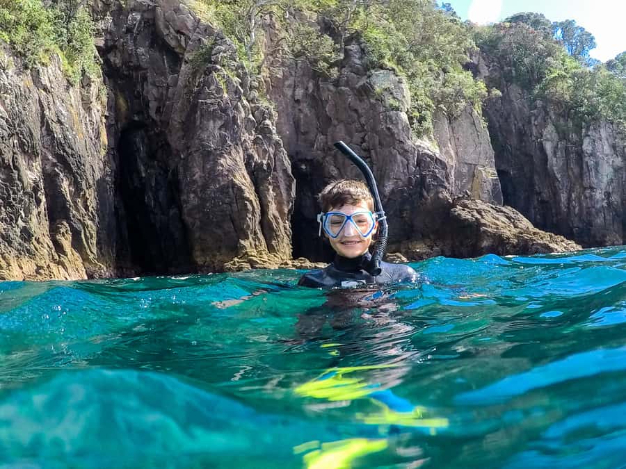 Cathedral Cove Marine Reserve: Snorkeling Boat Trip - Getting set up: warm wetsuits, quality snorkel gear, and float help