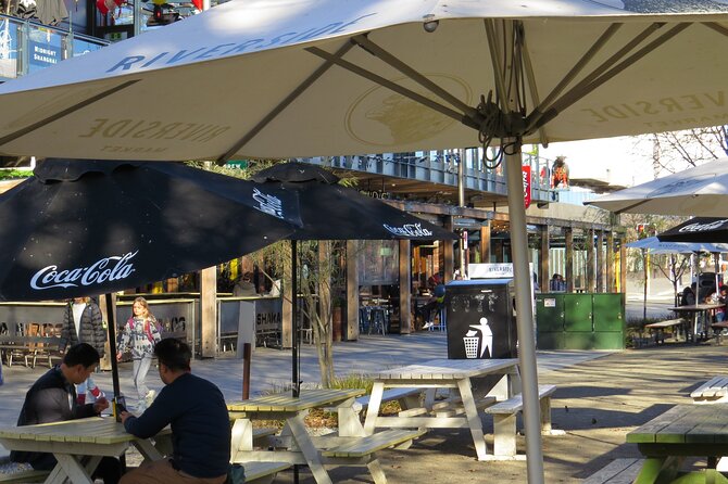 Christchurch City and Beaches Private Tesla Tour - Riverside Market: One Hour of Food, Indoor Browsing, and Break Time