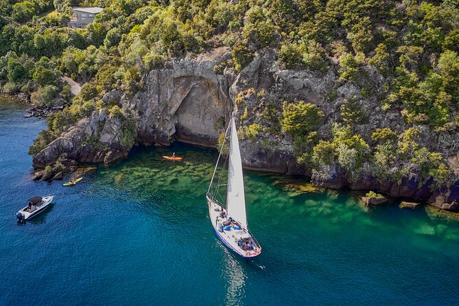 Classical Sailing - Māori Rock Carvings -Taupo Sailing Adventures - Your Two Hours on Lake Taupō, Without the Crowds