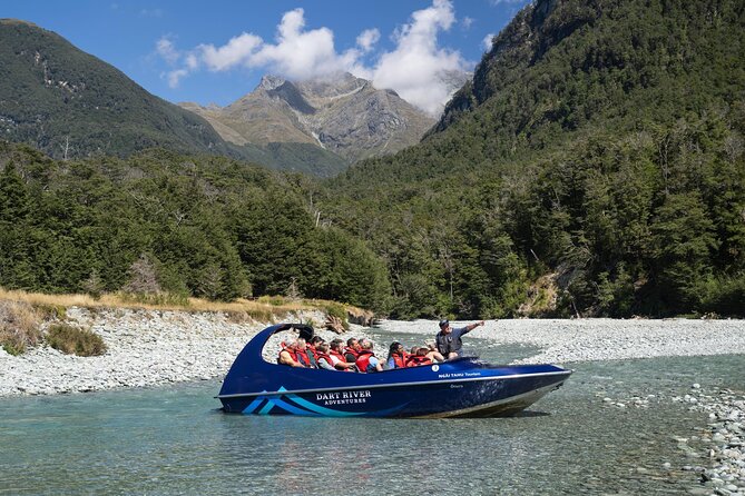Dart River Jet Boat and Wilderness Experience - Dart River jet boat: fast spins on glacier-fed braided water