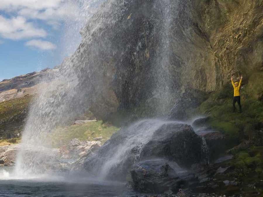 Earnslaw Burn Glacier & Waterfalls | 45 mins from Glenorchy - Mount Earnslaw photo stop: where you get the angles