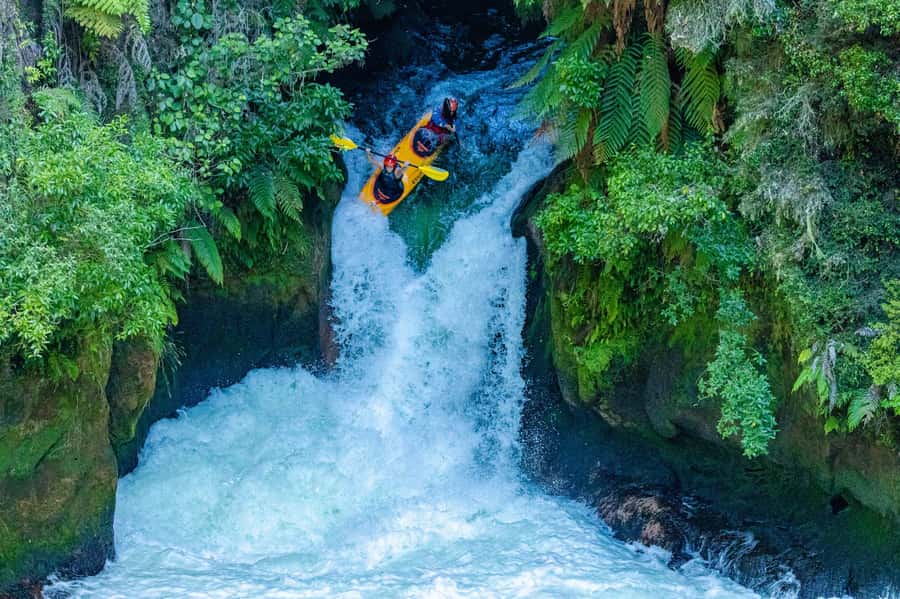 Epic Tandem Kayak Tour down the Kaituna River Waterfalls - Riding the Kaituna: 14 rapids, three waterfalls, and the big show