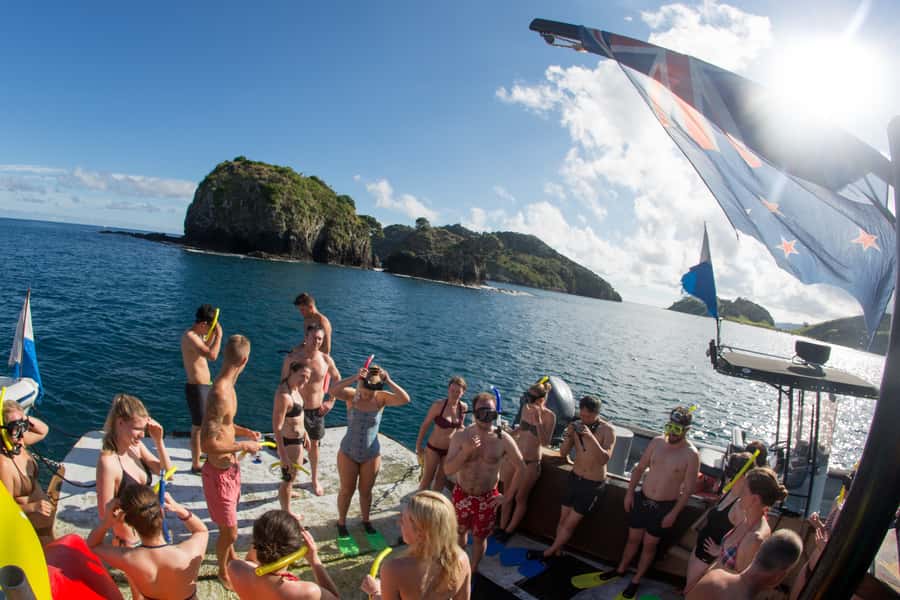 From Paihia: The Rock Adventure Overnight Cruise - Target shooting and the cruise toward dusk fishing