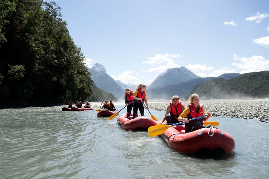 From Queenstown: Dart River Canoe & Jet Boat Day Trip - Gear-up at Dart River base, warm and dry on purpose
