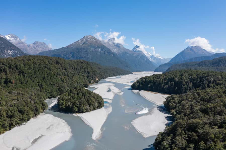 From Queenstown: Dart River Wilderness Jet Boat Experience - Lord of the Rings and The Hobbit backdrops you can actually spot