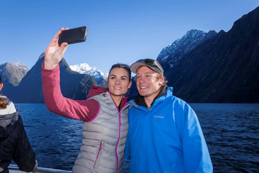 From Queenstown: Milford Sound Day Trip with Cruise & Flight - Tasman Sea approach: how the fiord feels when you come in from outside