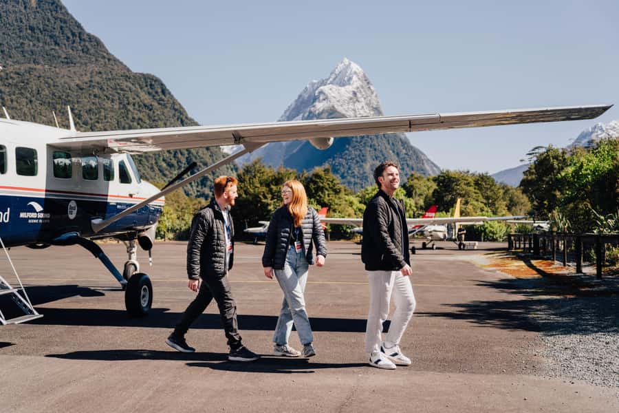 From Queenstown: Milford Sound Full-Day Trip by Plane & Boat - The flight over Central Otago, Lake Wakatipu, and two major national parks
