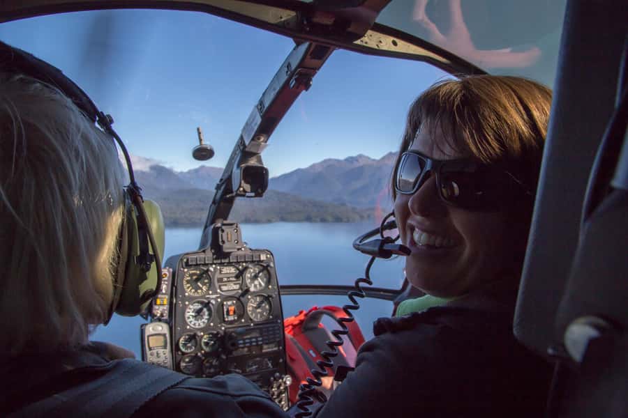 From Te Anau: Full Day Kepler Track Guided Heli-Hike - The helicopter leg: short flight, big payoff over Mount Luxmore