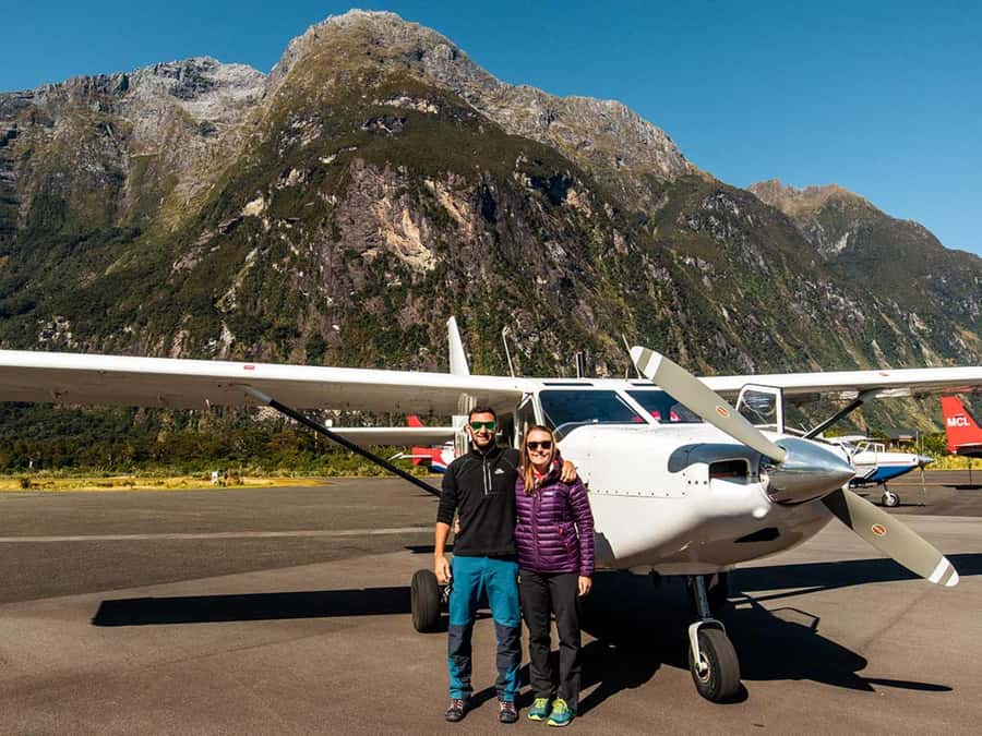 From Wanaka: Milford Sound Flight with Landing & Glaciers - The glacier show: over 100 glaciers and blue ice from your window