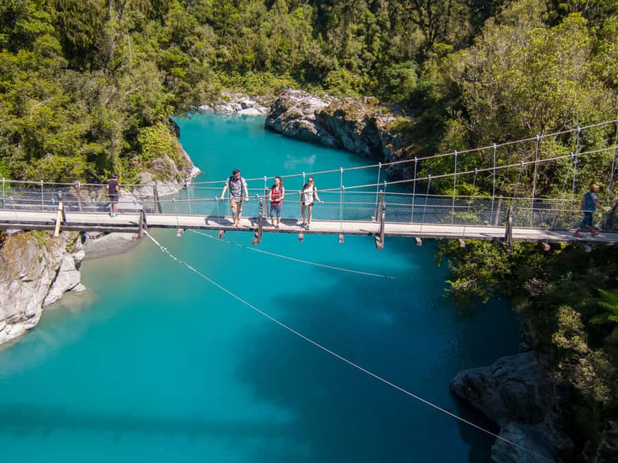 Greymouth: Hokitika Gorge and Tree Top Walkway Half-Day Tour - Hokitika Gorge loop walk: swing bridge, turquoise viewpoints, and water edge time