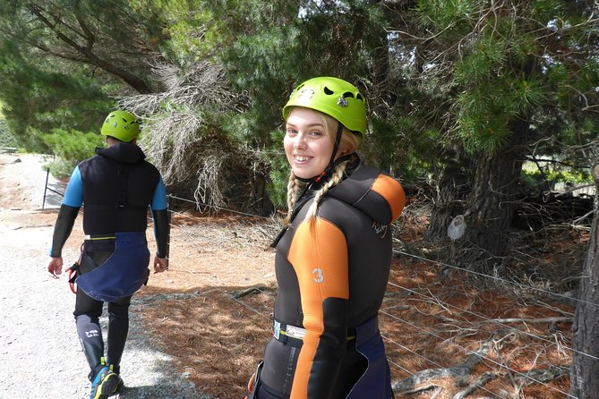 Half-Day Canyoning in Gibbston Valley from Queenstown - The Gibbston Valley canyoning start: safety briefing and full gear