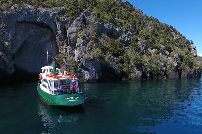 Lake Taupō Māori Rock Carvings Scenic Cruise aboard Ernest Kemp - Getting there, then settling in on a 90 to 120 minute cruise