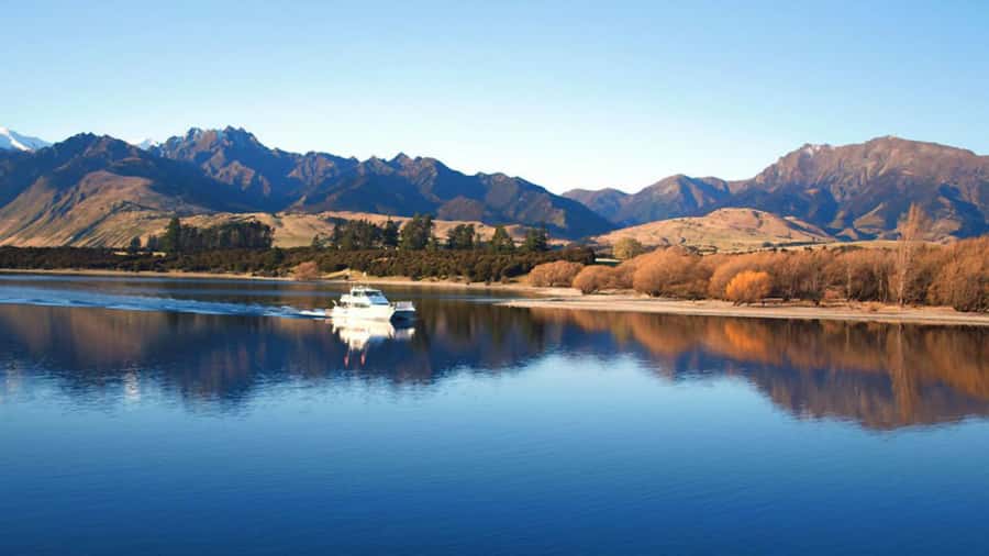 Lake Wanaka Happy Hour Cruise - Getting on the Dual Image catamaran at Wanaka’s old jetty