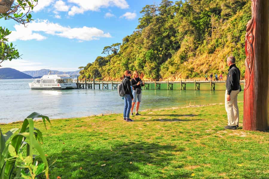 Marlborough Sounds and Ship Cove Cruise from Picton - Ship Cove landing: Captain Cook’s anchorage in plain view