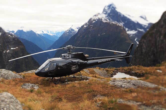 Milford and Fiordland Highlights Tour by Helicopter from Queenstown - Flying Over the Southern Alps, With Headsets So You Do Not Miss a Word