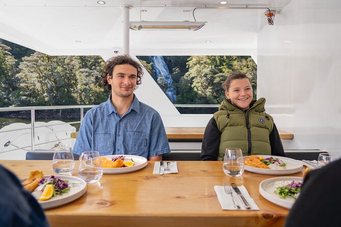 Milford Sound Luxury Lunch Cruise onboard The Fiordland Jewel - The Fiordland Jewel setup: a luxury lunch cruise that feels made for Milford