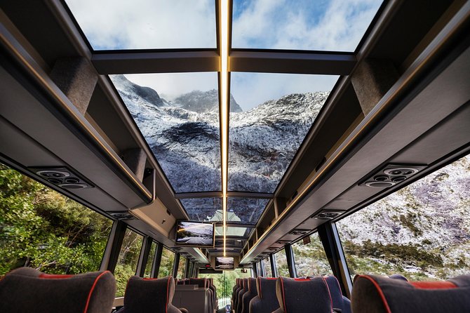 Milford Sound Premium Coach and Cruise with Lunch from Te Anau - Premium Glass-Roof Coach Comfort, Plus Real Time for the View