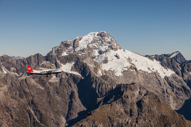 Milford Sound Scenic Flight from Queenstown - Arriving at Milford Sound From Above