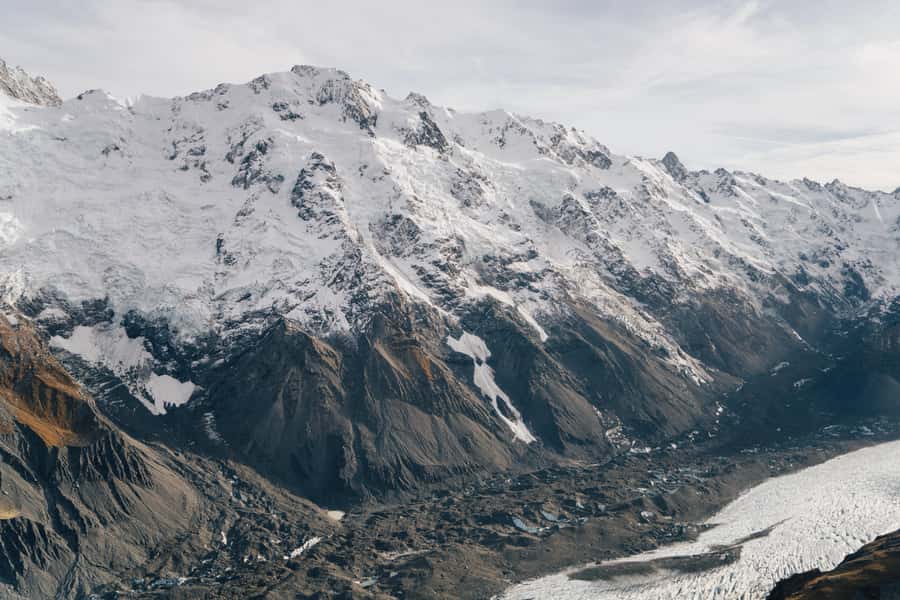 Mount Cook: Helicopter Flight with Alpine Landing - Helicopter views of Aoraki/Mount Cook, glacier to peaks