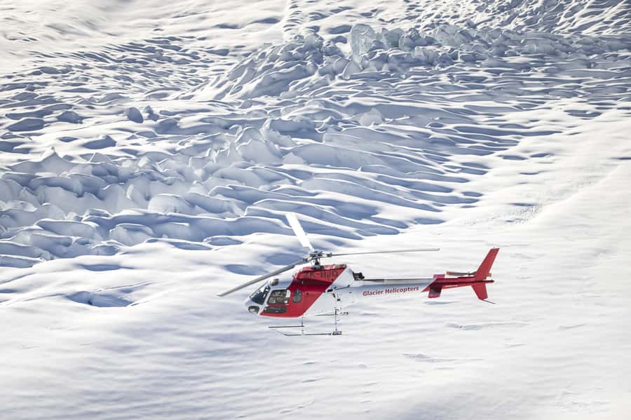 Mount Cook: Tasman Glacier Helicopter Flight - Hochstetter Icefall from above, then feeling the scale on the ground