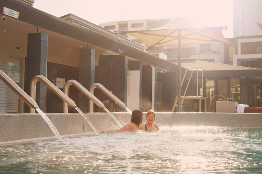 Mount Maunganui: Hot Ocean Water Pools Entry Ticket - Check-in at the illuminated reception, then settle into a simple routine