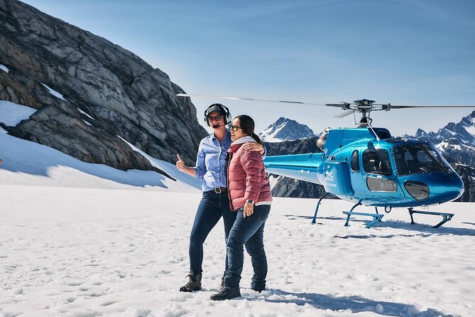 Private Flight: 3 Glaciers with Snow Landing - 45mins - Weather rules and the big question for your day