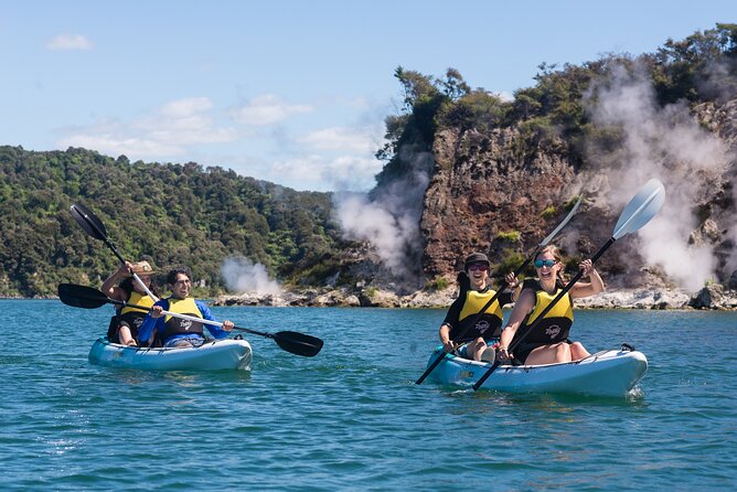 Private Waimangu Steaming Cliffs Kayak Tour - From Central Rotorua to Waimangu Volcanic Valley