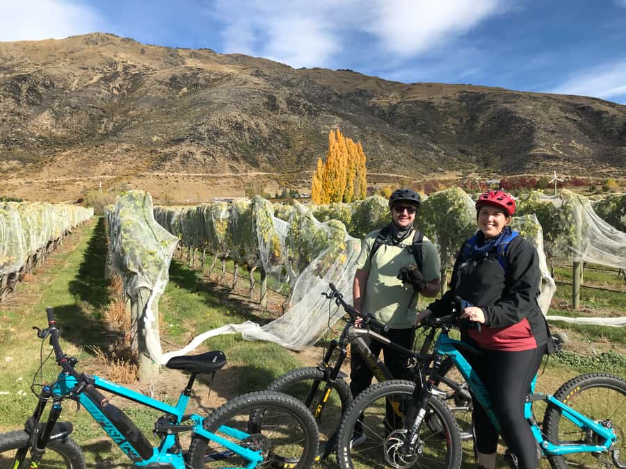 Queenstown: Guided E-Bike Tour with Winery Visits & Tastings - Gibbston Valley vineyards: riding Central Otago wine country on gravel