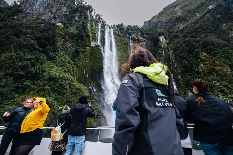 Queenstown: Milford Sound Coach & Cruise Full-Day Trip - The cruise on Pure Milford: decks, bow time, and close-up waterfalls