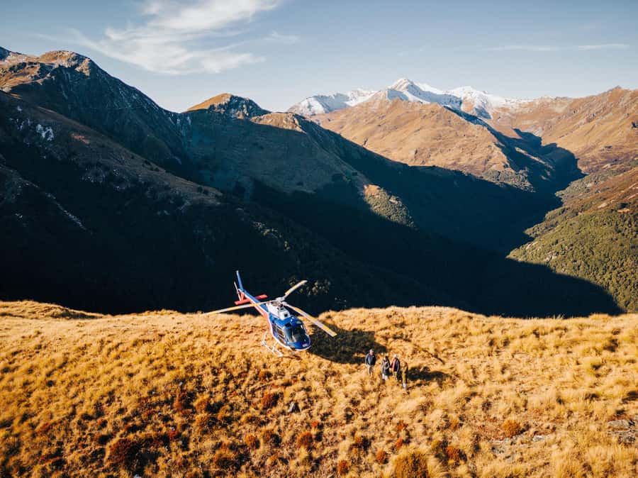 Queenstown: Pilot's Choice Helicopter Tour & Alpine Landing - The First Flight Segment: Queenstown, Lake Wakatipu, and Mountain Angles