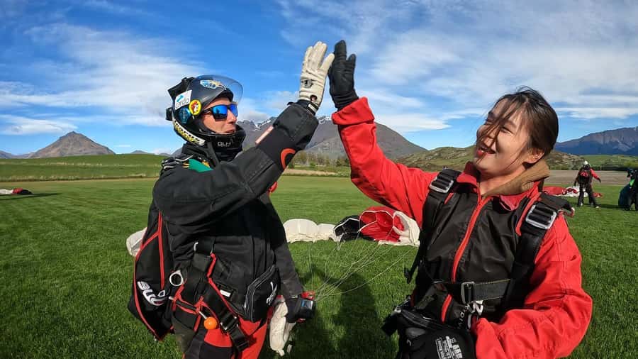 Queenstown: Tandem Skydive Experience - The jump sequence: up in the plane, out the door, then a calm canopy