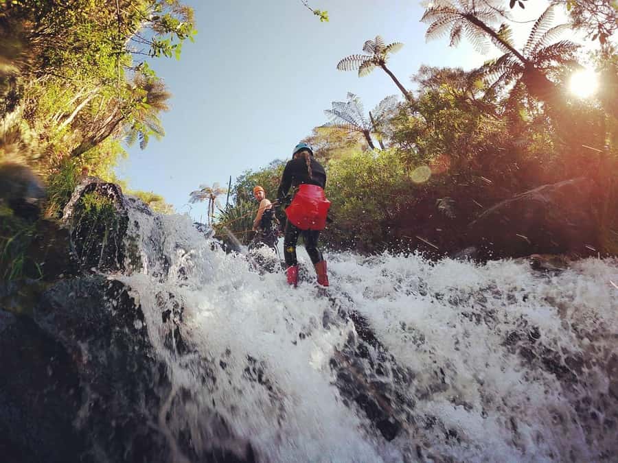 Raglan: Karioi Canyoning - The 4-hour schedule, from briefing to back at Raglan Rock