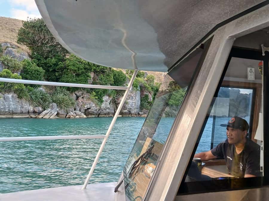 Raglan: Scenic Harbour Sunset Cruise - Māori pā sites and local stories with real place context