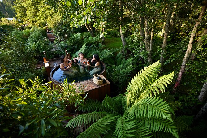 Rotorua Forest Hot Tub Soak at Secret Spot - Your private cedar tub and tub-side bar service button