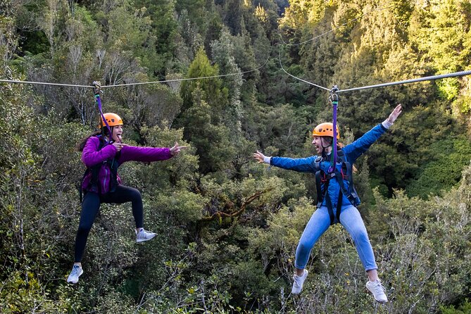 Rotorua’s Ultimate Zipline: 6 ziplines, 400 m Tandem, Cliff Walk - Swing bridges, staircases, and how the course stays interesting