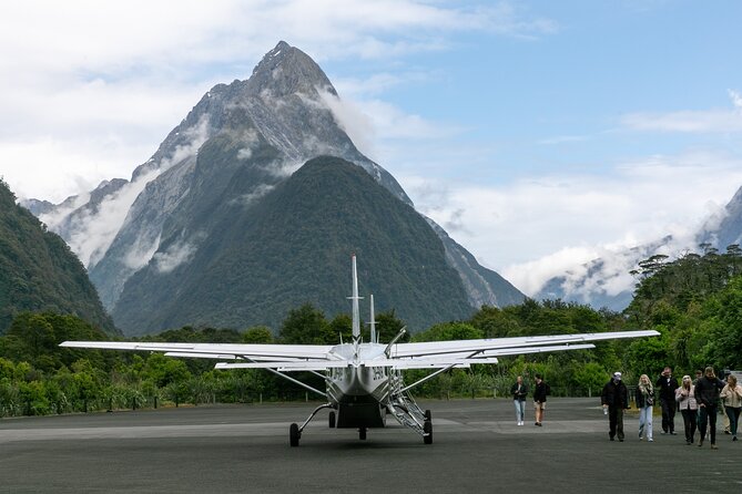 Scenic Flight Transfer to Queenstown from Milford Sound - Southern Alps route: Lake Te Anau, valleys, and Sutherland Falls views