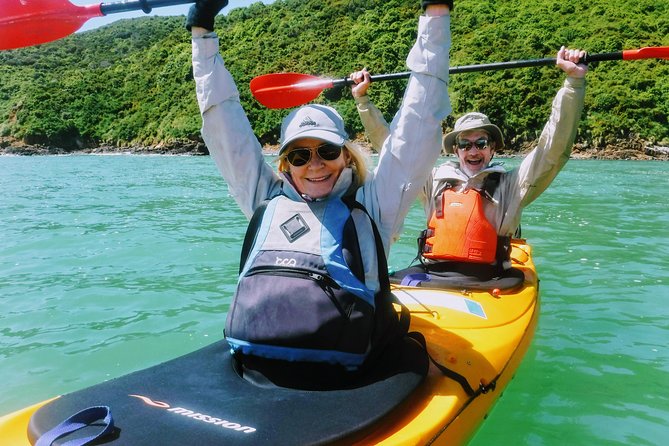 Small group guided sea kayaking in Akaroa marine reserve - Safety and what you must bring physically