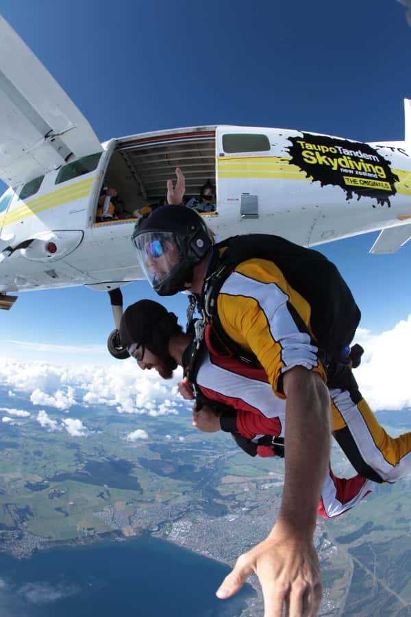 Tandem Skydive Experience in Taupo - From Taupo Airport to the Drop Zone, Including the Yellow Stretch Hummer