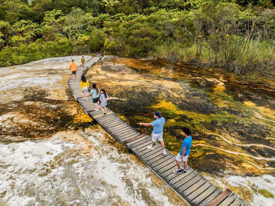 Taupo: Orakei Korako Geothermal Park and Cave Entry Ticket - The on-demand ferry: a short ride that changes the mood