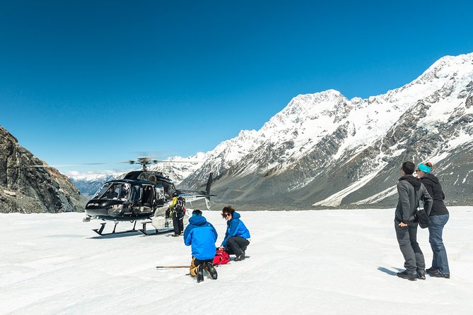 The Adventurer: Tasman Glacier Heli-hike - Guides on the ice, from Flav to Richard: safety and pace