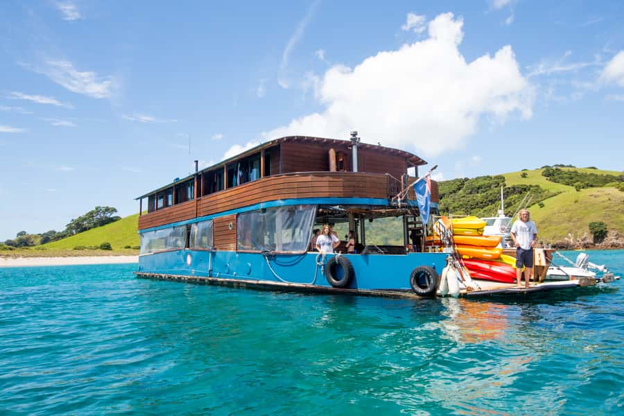 The Rock Adventure Day Cruise - Island walk with WWII remains and ancient Maori fortifications