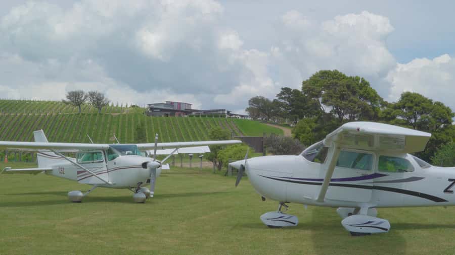 Waiheke Island: 30-Minute Scenic Flight - Meeting at Waiheke Wings, then getting oriented on the wall map